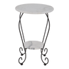 Bijzettafel marmer wit Ø25/Ø41cm