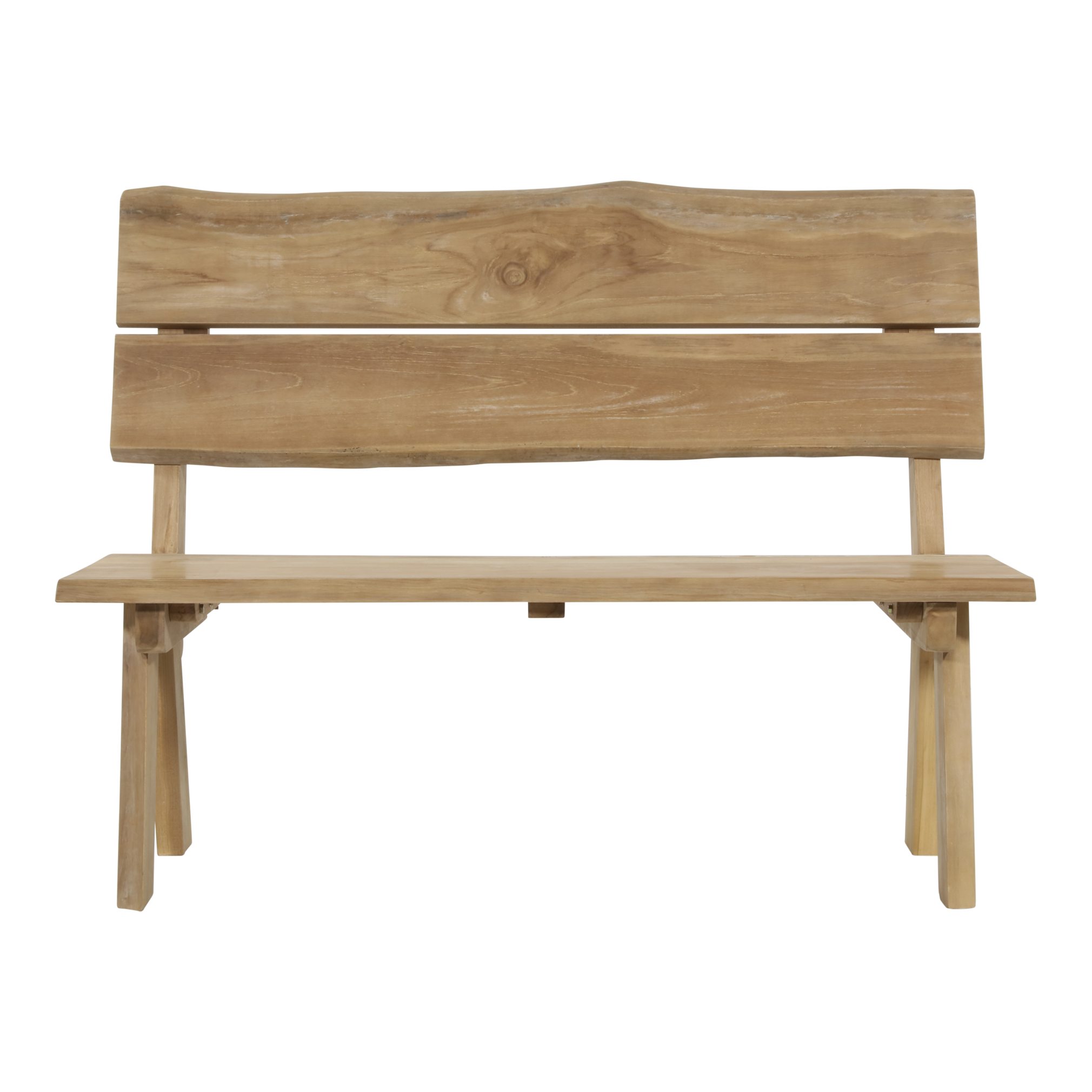 Bank teak boomstam 130cm