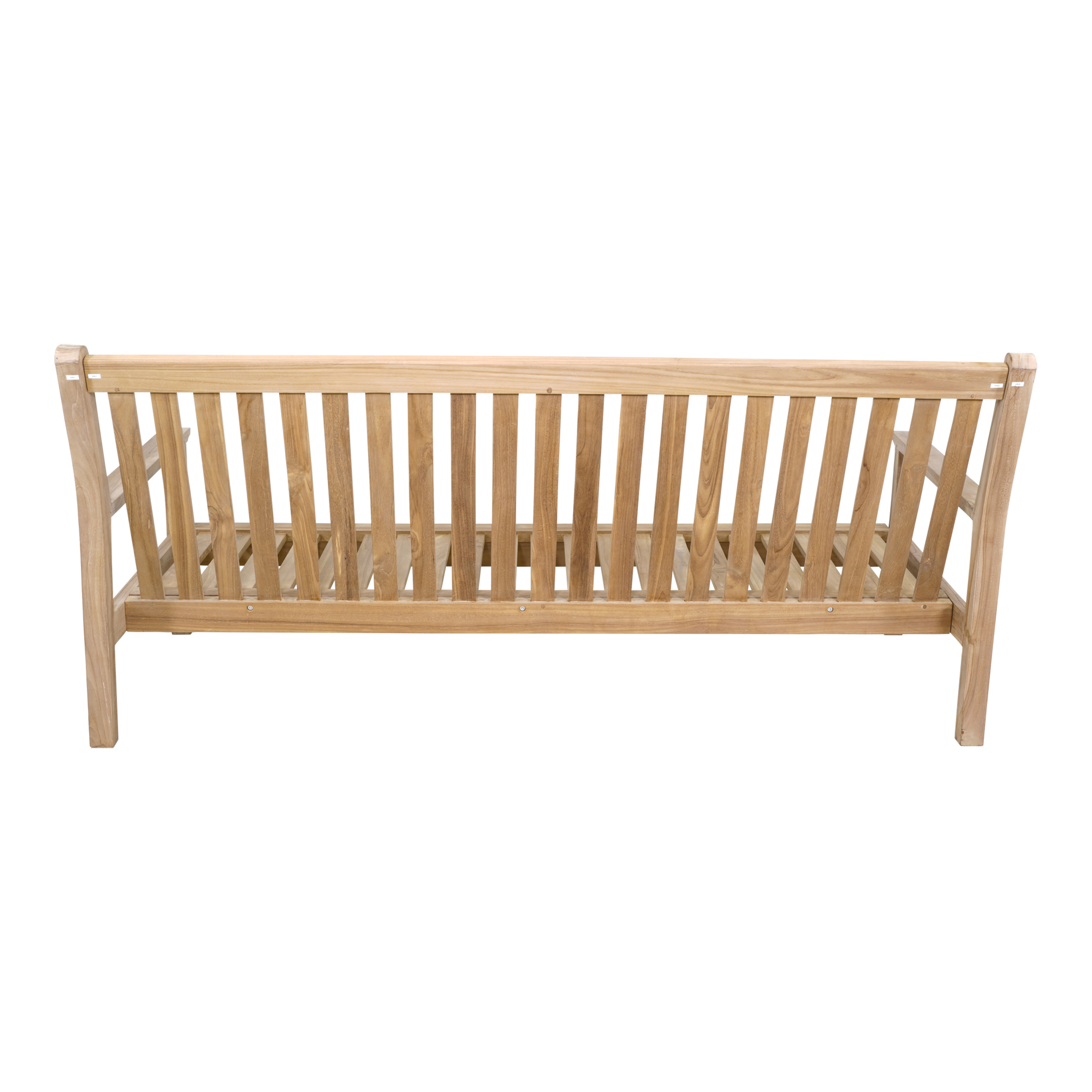 Loungebank teak 180cm, incl. kussen