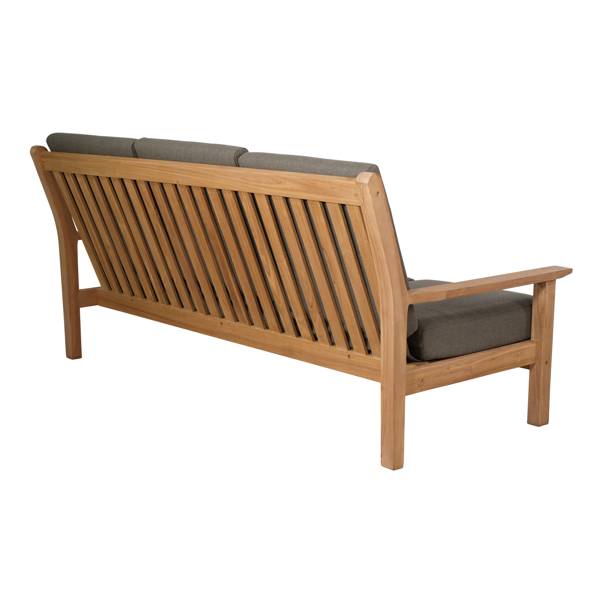 Loungebank teak 180cm, incl. kussen