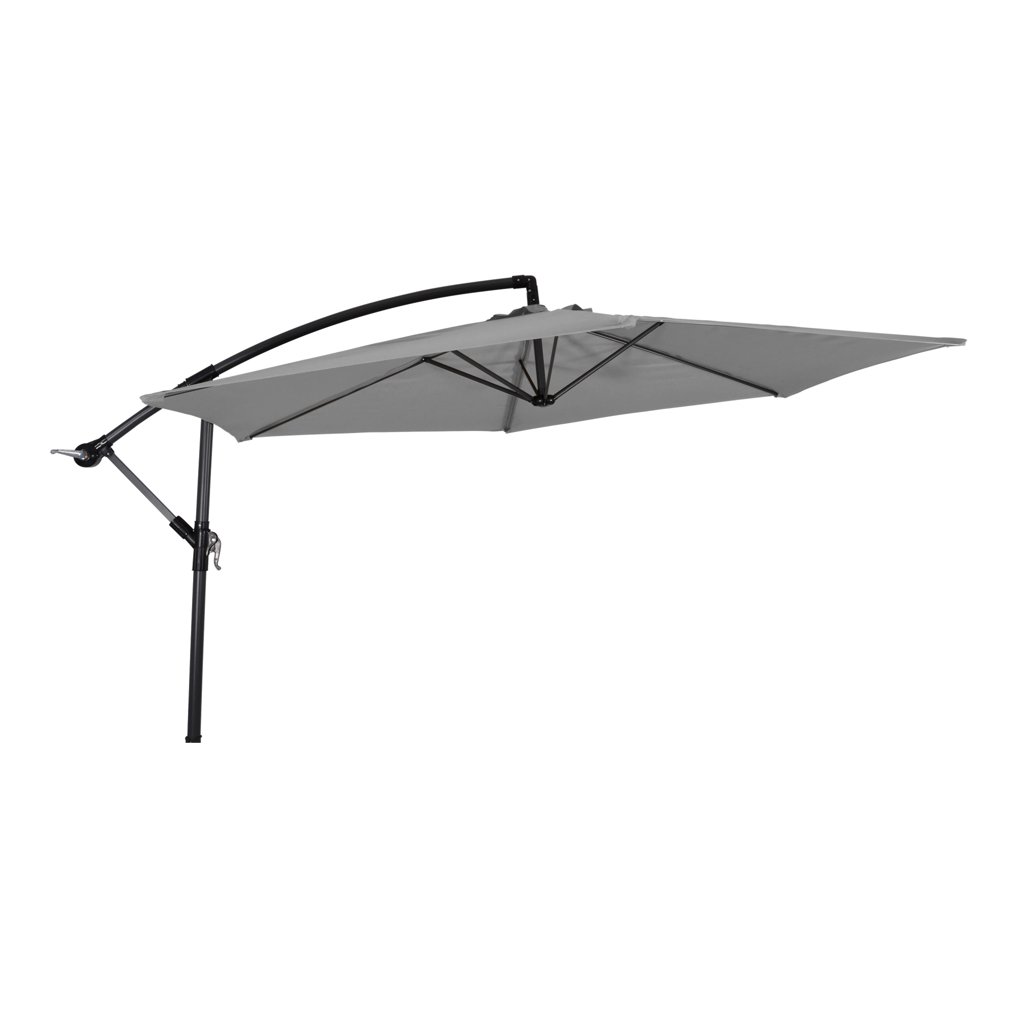 Zweefparasol Gemini grijs Ø3mtr