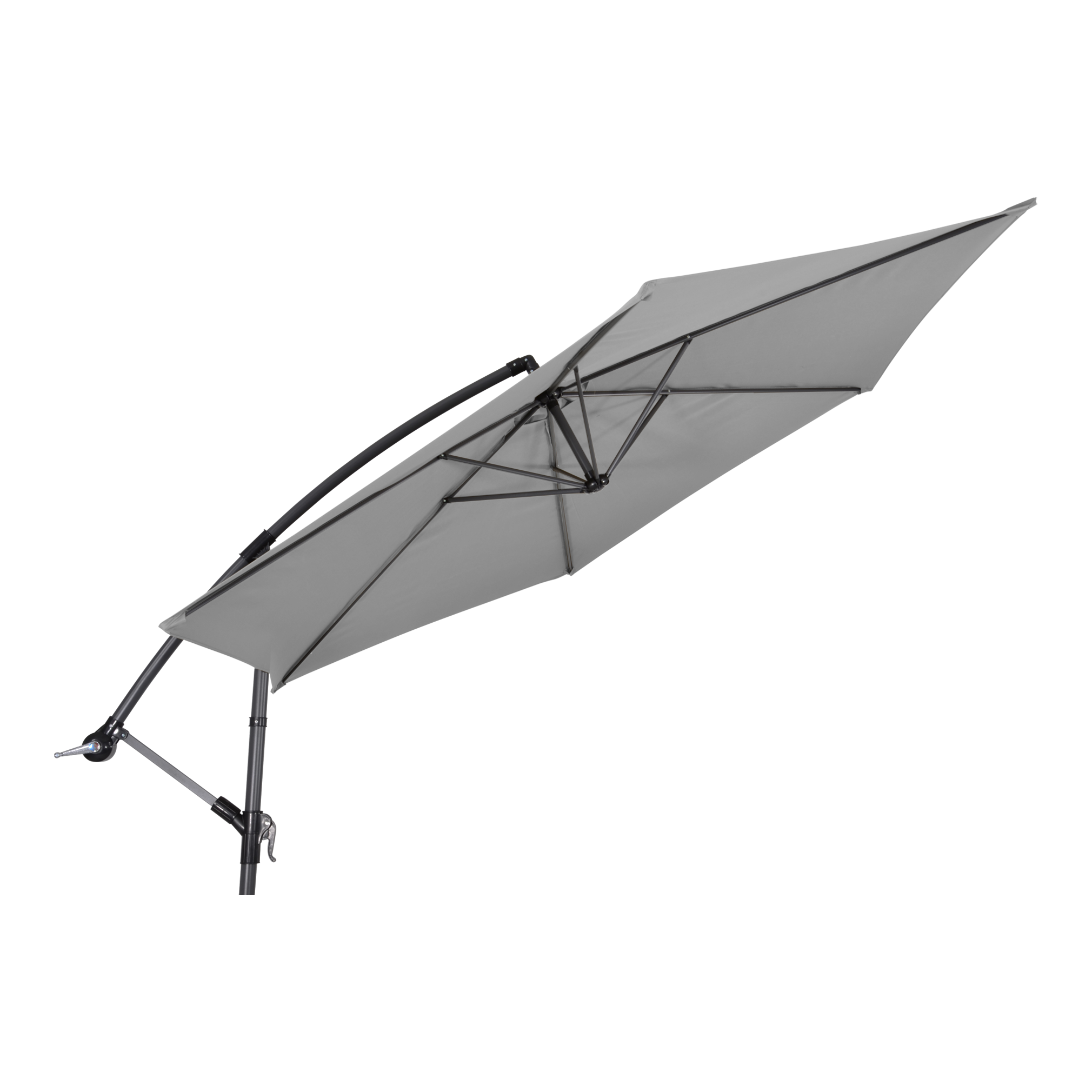 Zweefparasol Gemini grijs Ø3mtr