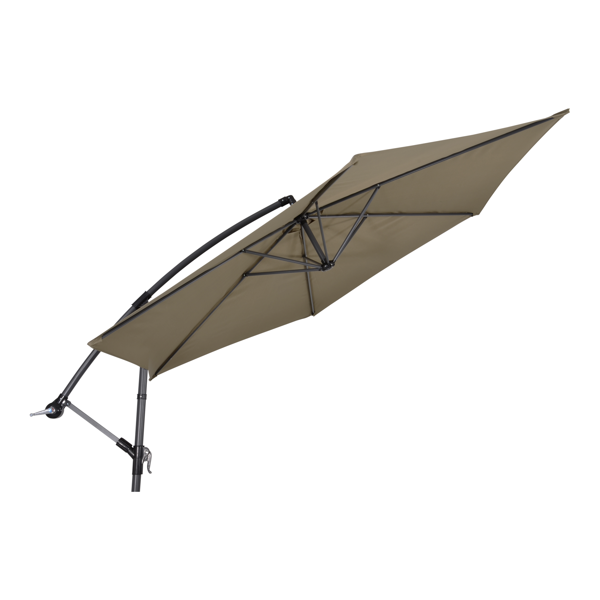 Zweefparasol Gemini taupe Ø3mtr