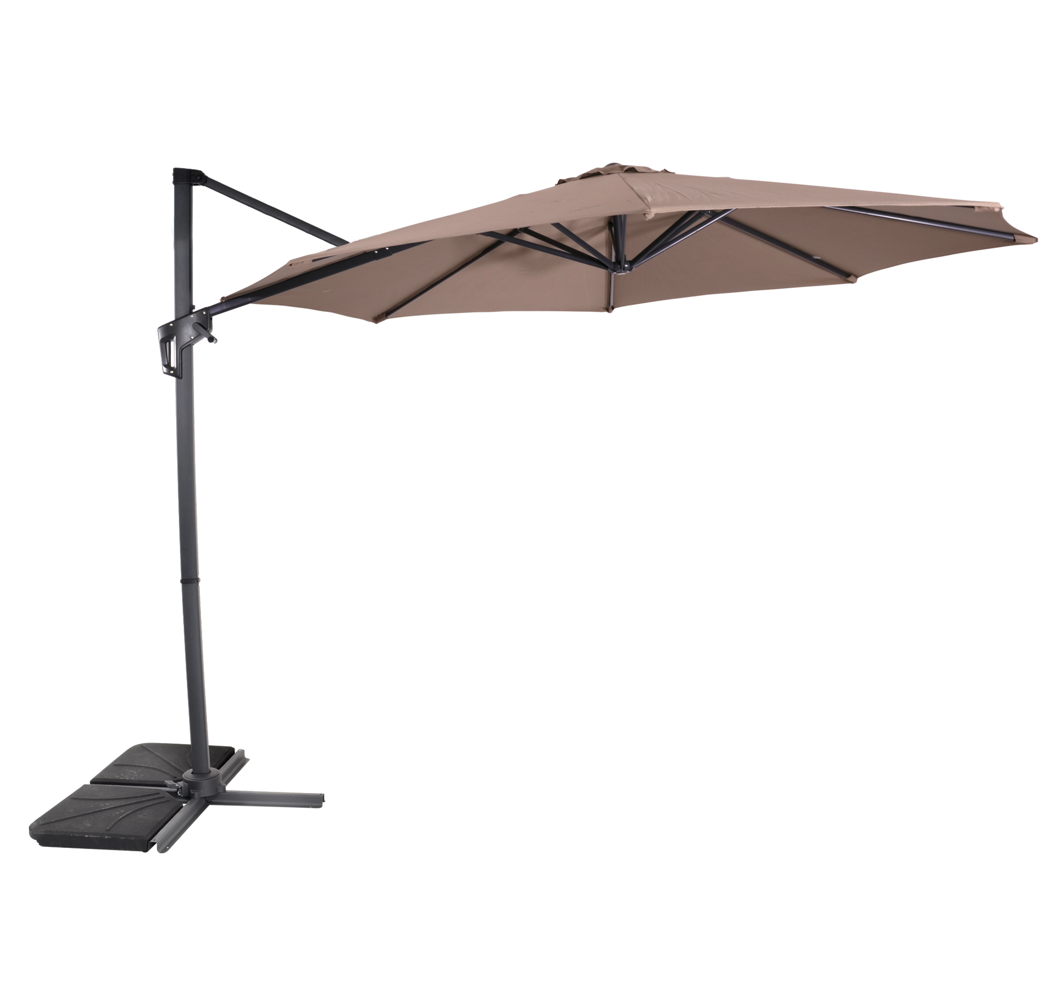 Zweefparasol Libra taupe Ø3mtr