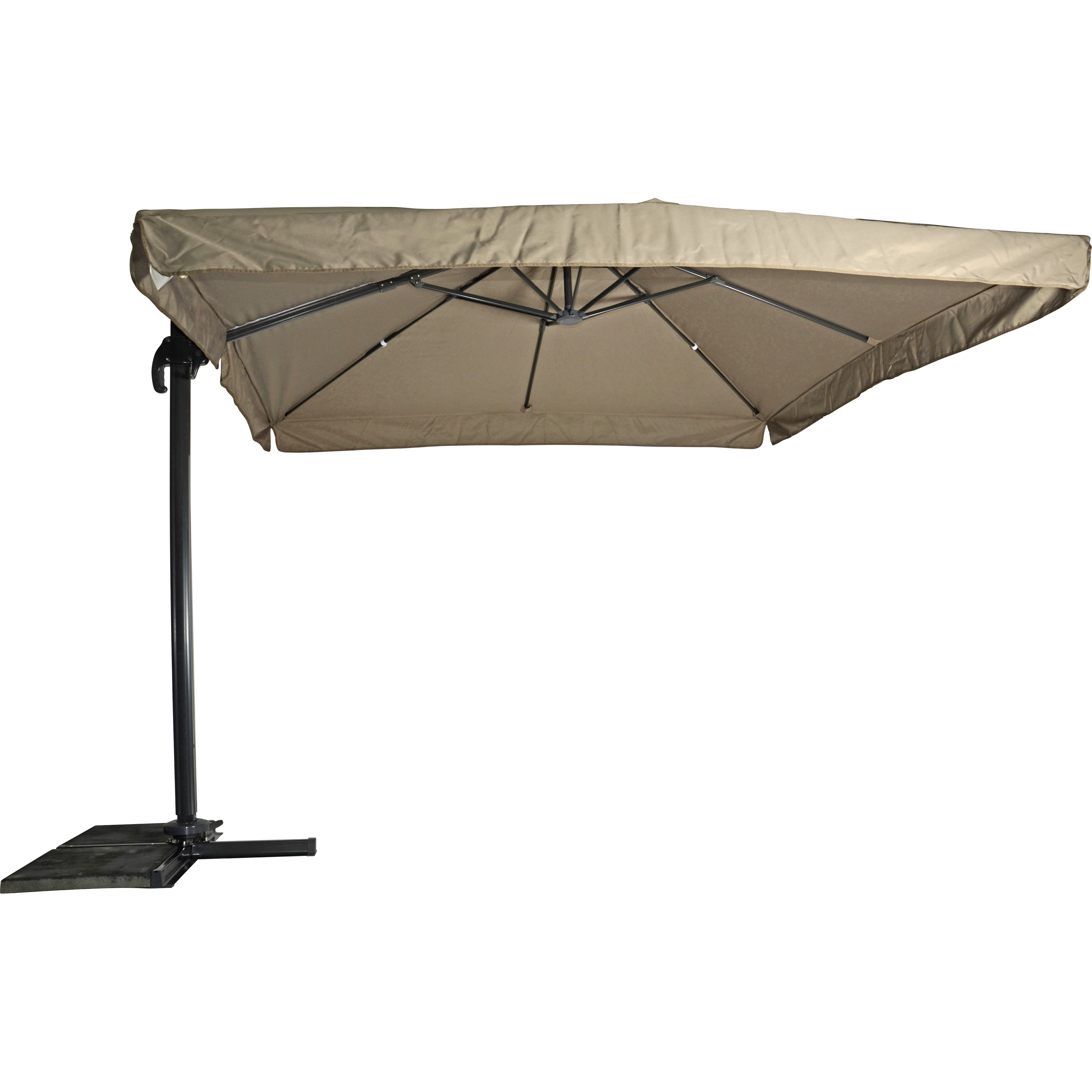 Zweefparasol Virgo taupe 3x3mtr