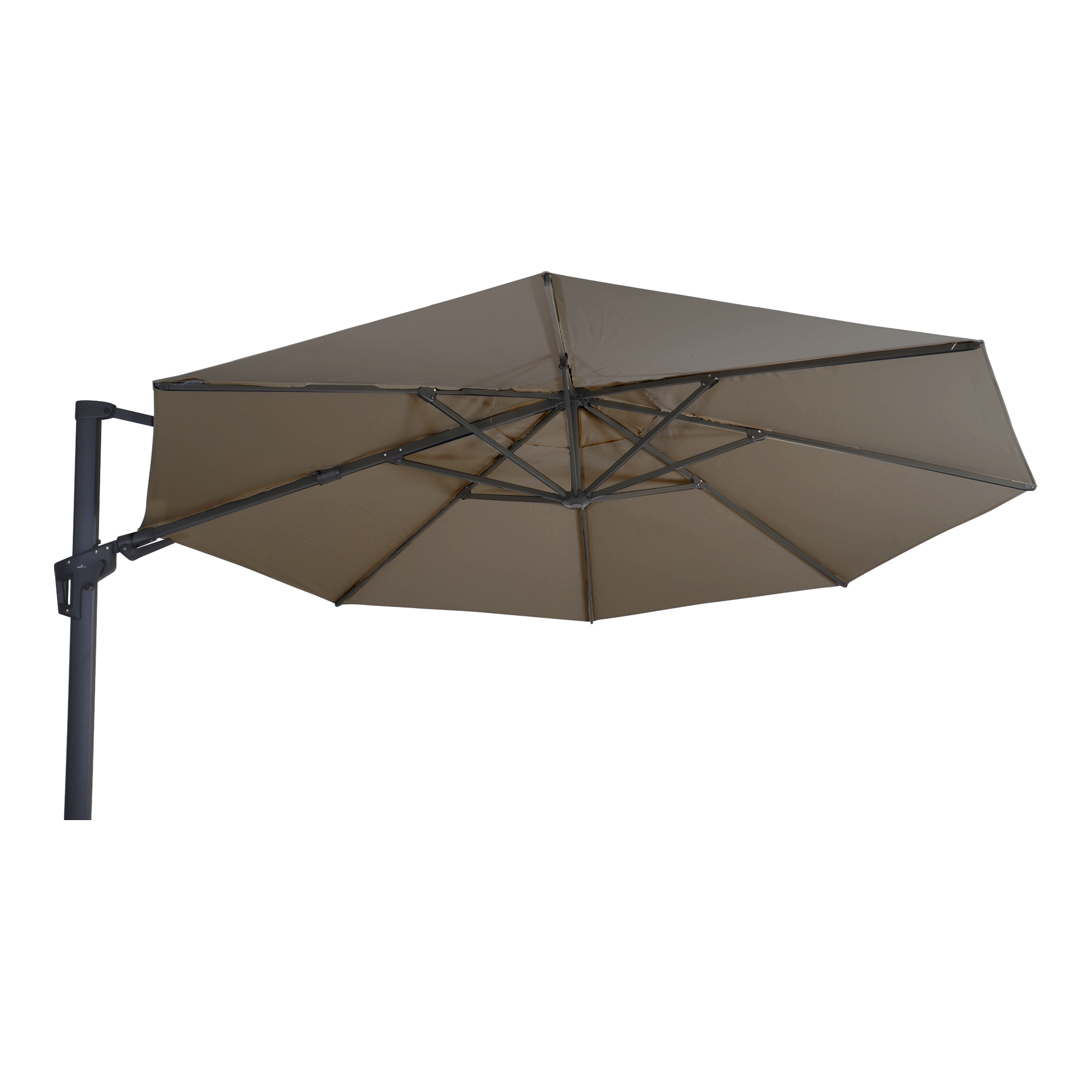 Zweefparasol VirgoFlex taupe Ø3,5mtr