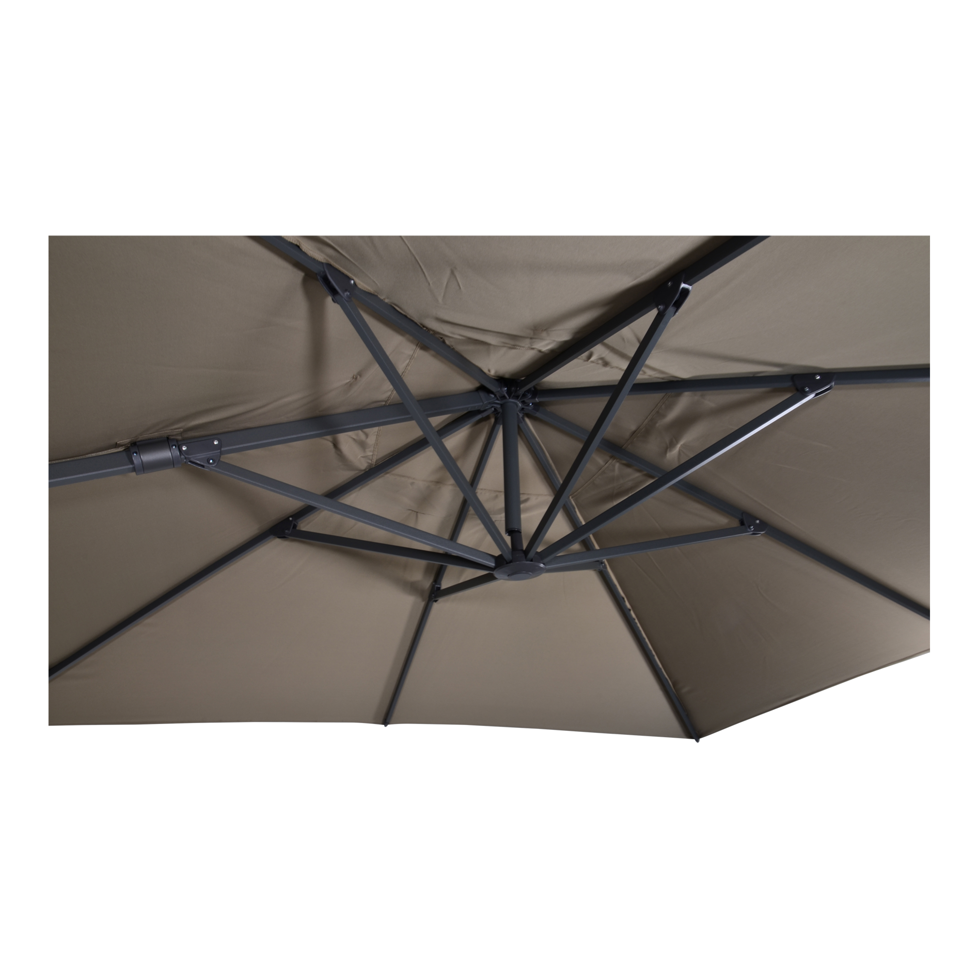 Zweefparasol VirgoFlex taupe 3x3mtr