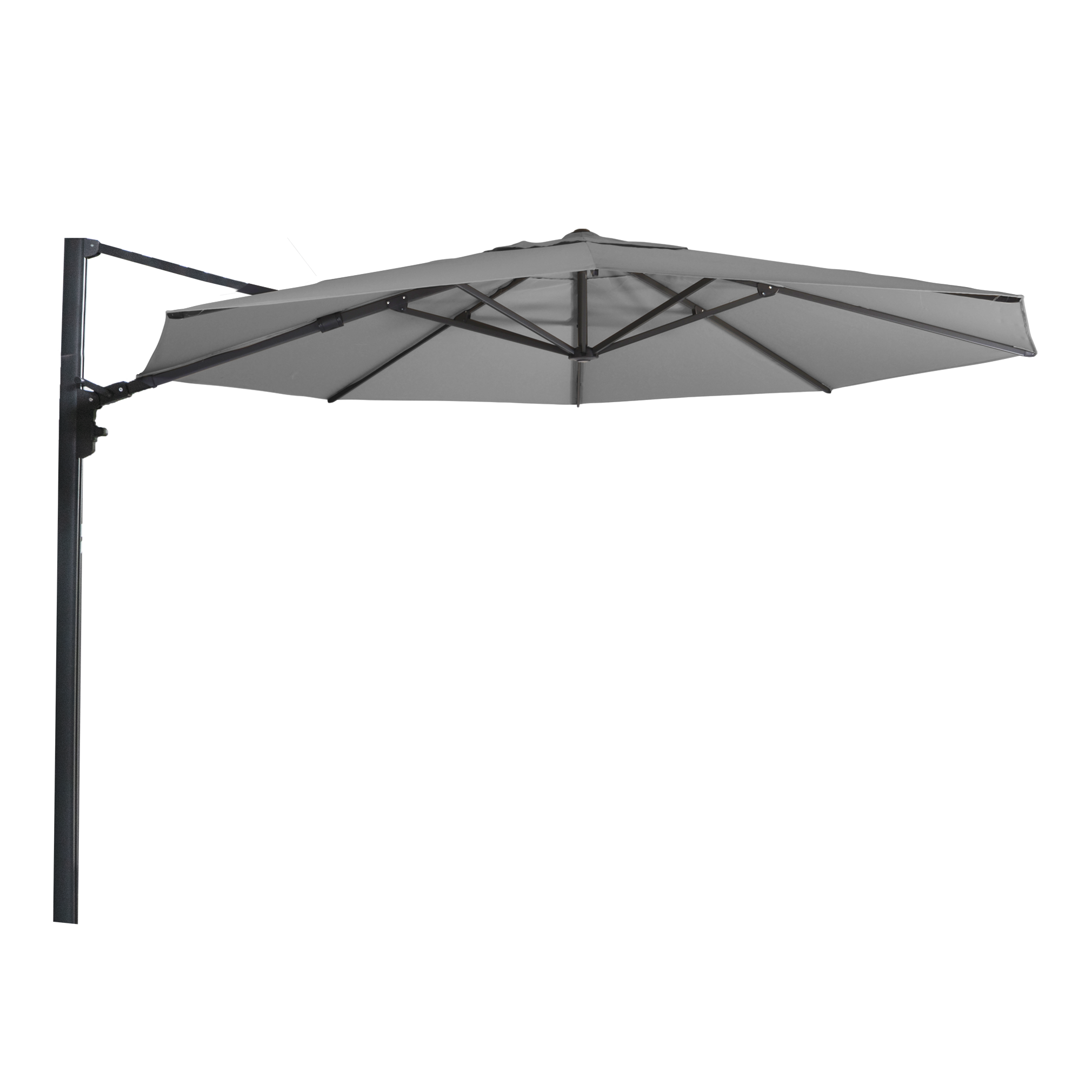 Zweefparasol Virgo Up grijs Ø3,5mtr