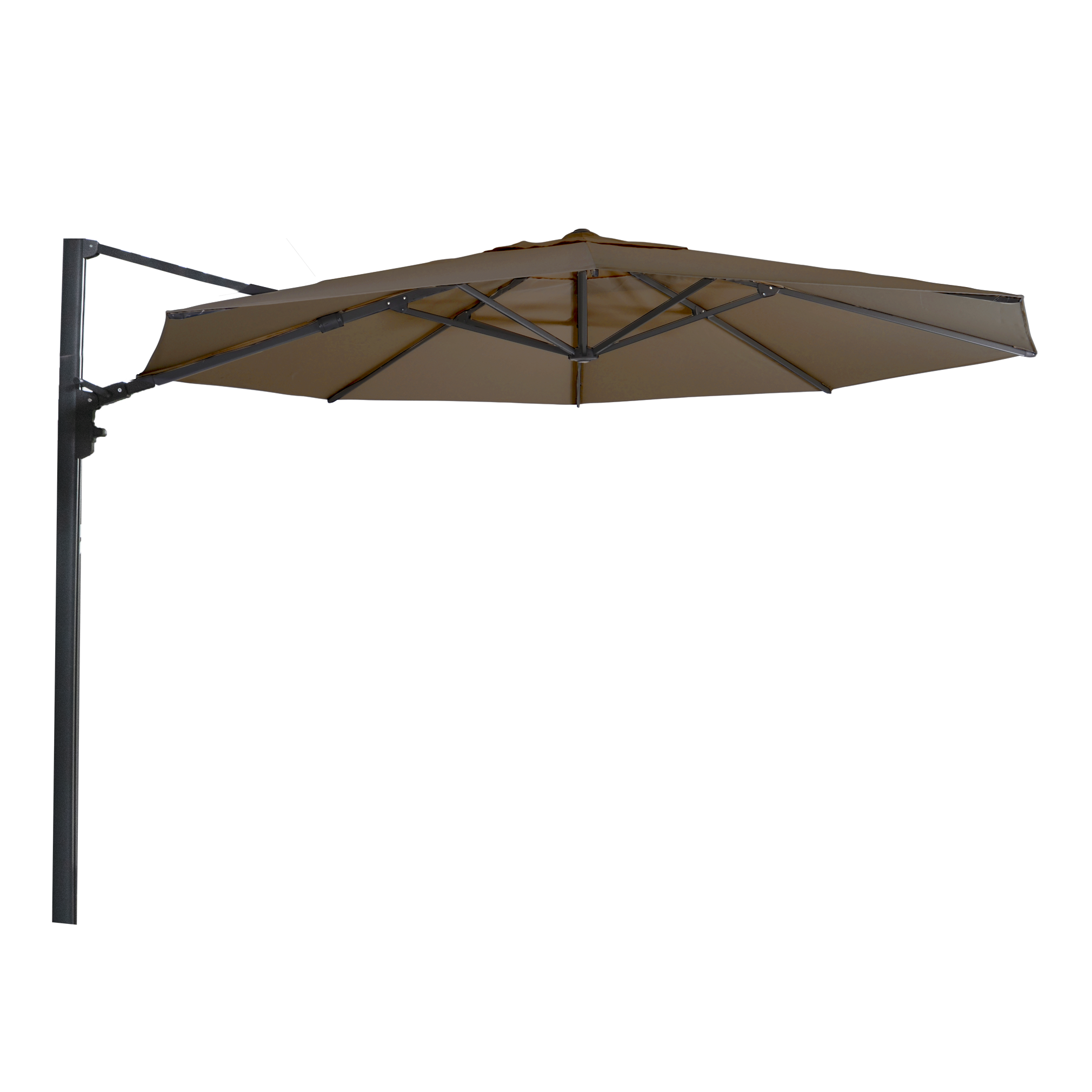 Zweefparasol Virgo Up taupe Ø3,5mtr