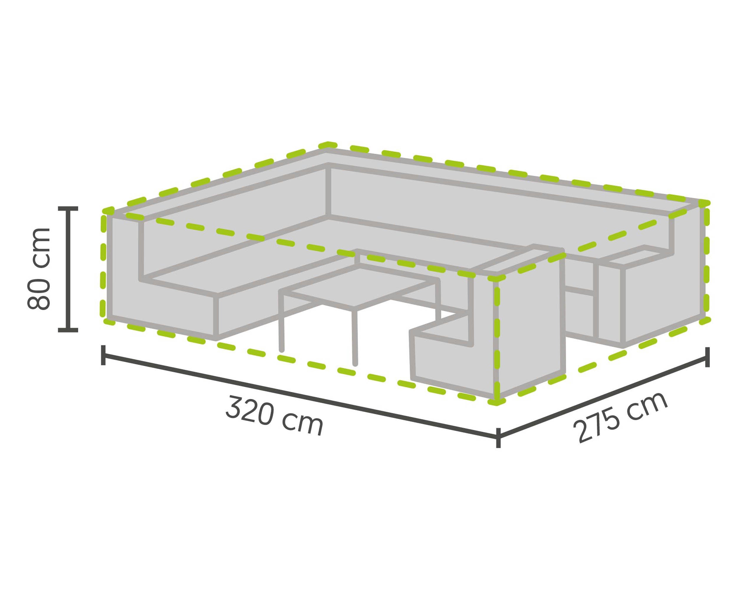 Beschermhoes voor loungesets extra large 320x275x80cm