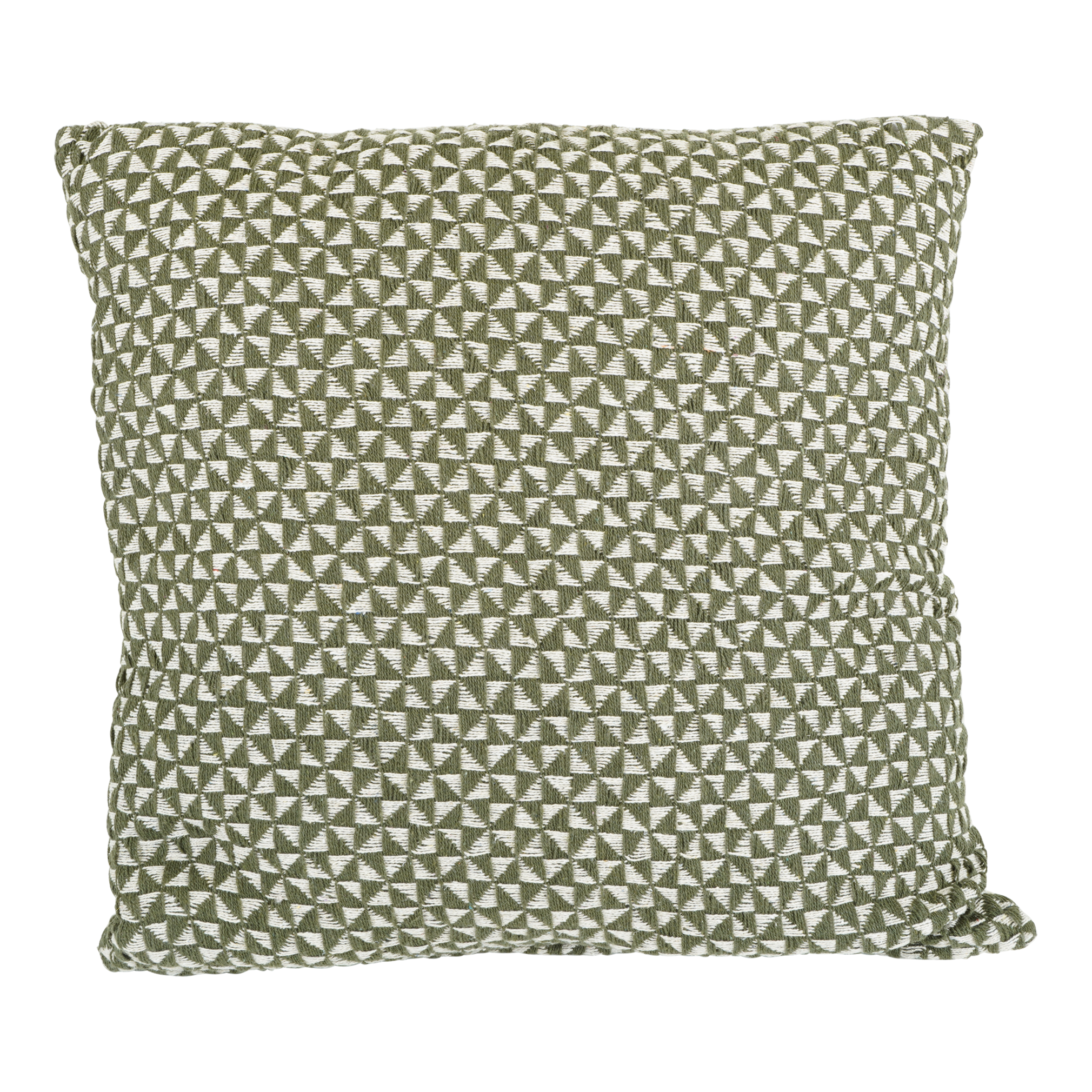 Sierkussen groen/beige 60x60cm