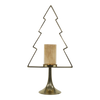 Kerstboom Aurum met windlicht alu goud met goud glas 70cm