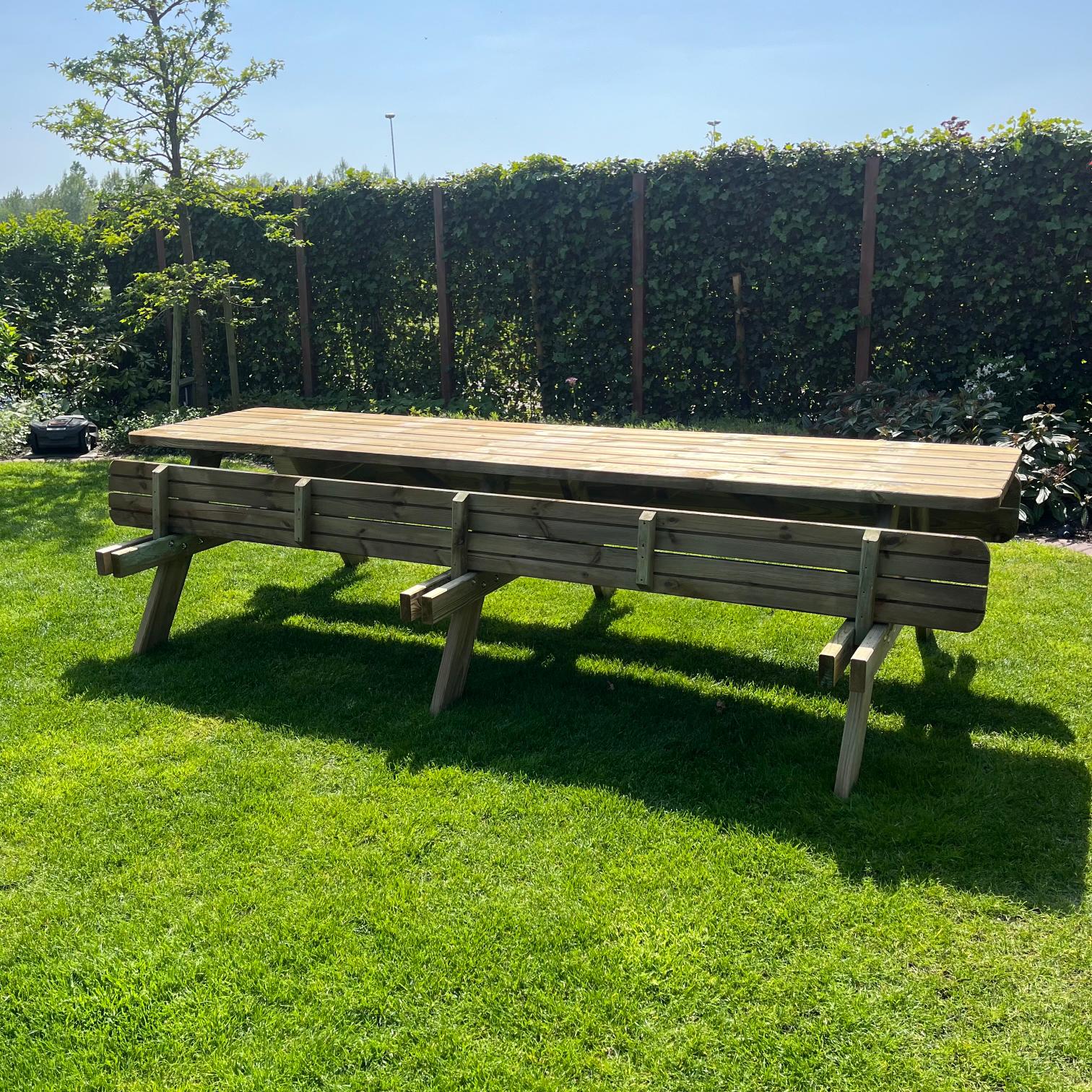 Picknicktafel DeLuxe | Geïmpregneerd | 310 cm