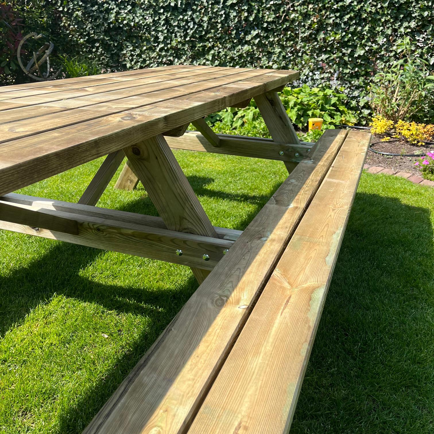 Picknicktafel DeLuxe | Geïmpregneerd | 310 cm