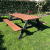 Picknicktafel DeLuxe - Zwart-bruin - 200cm