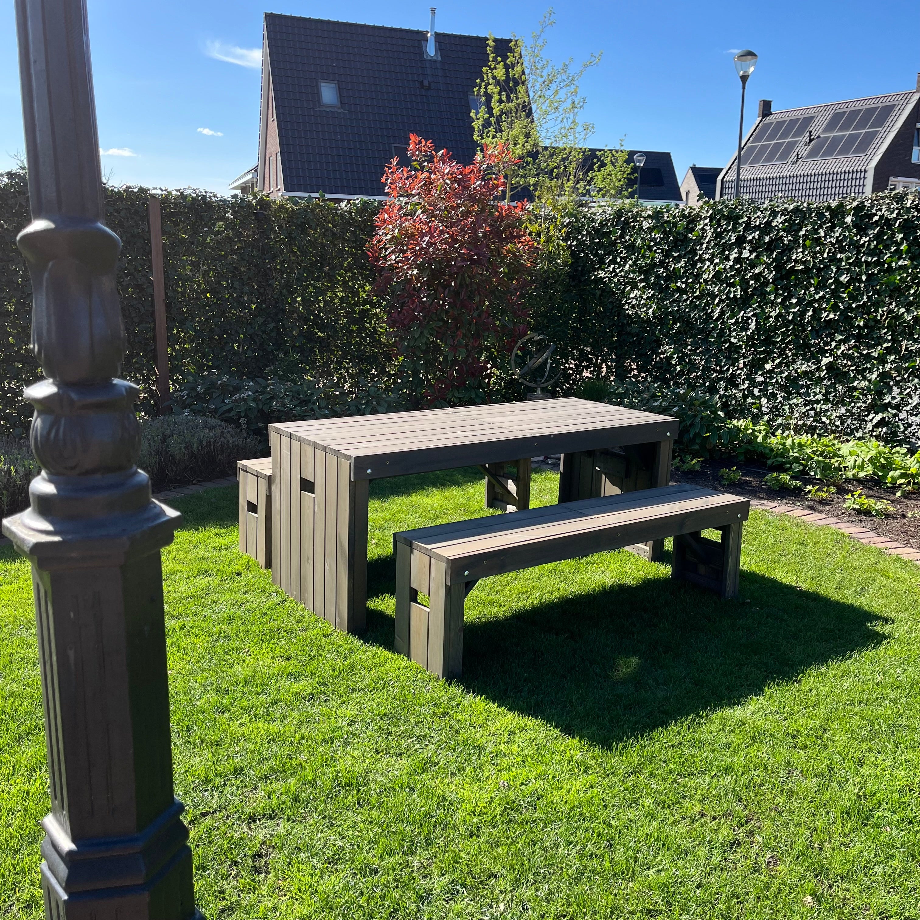 Tuinset Antraciet | Geimpregneerd | 180 cm